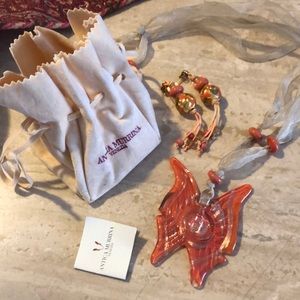 Antica Murrina Glass Necklace and Earring Set